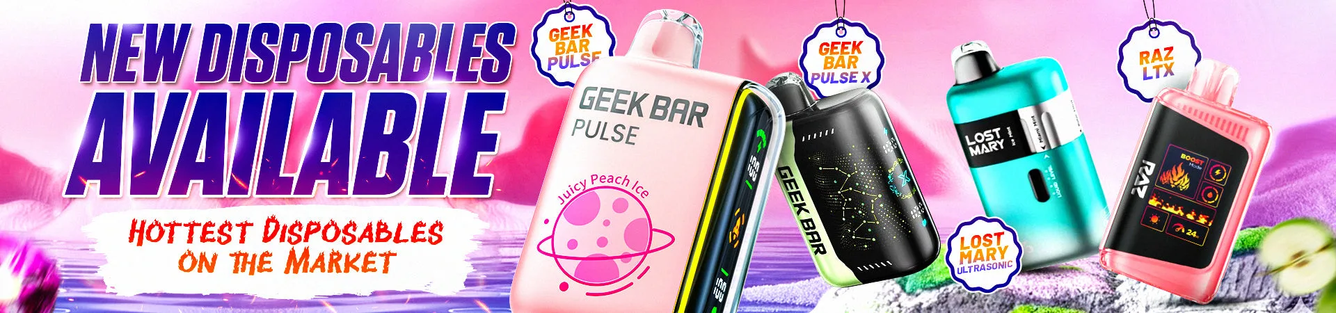 Promotional banner for disposable vapes