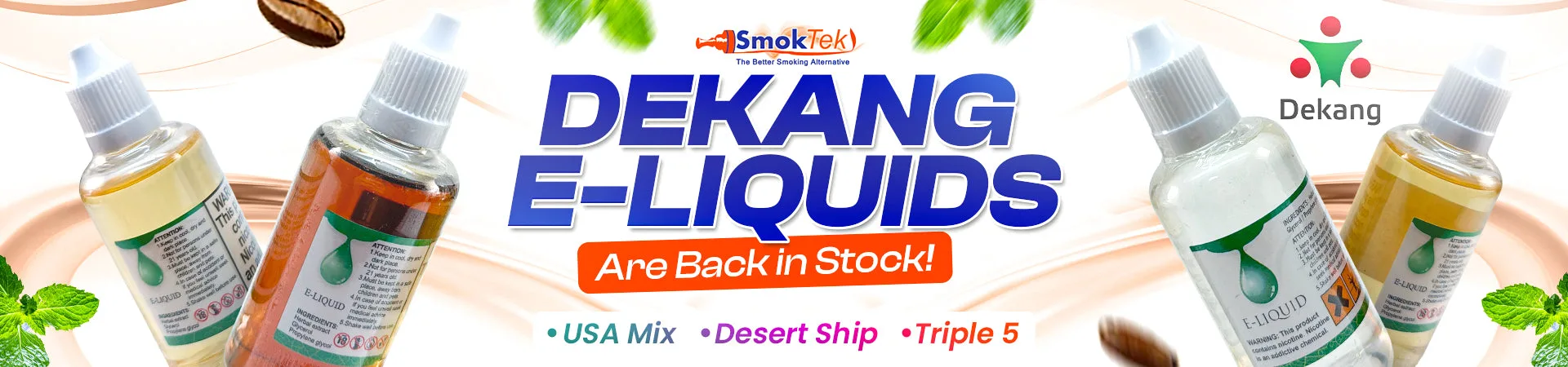 DeKang e-liquid brand banner